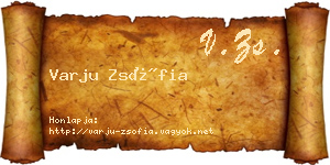 Varju Zsófia névjegykártya
